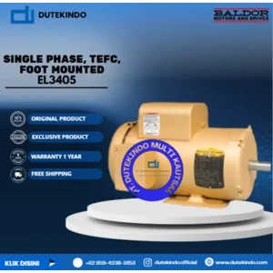 Baldor Single Phase TEFC Foot Mounted EL3405 1/3 HP 3600 RPM 48 NEMA FRAME 115/208-230 VOLTAGE Foot Mounted Motor