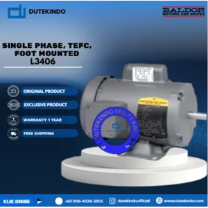 Baldor Single Phase TEFC Foot Mounted L3406 1/3 HP 1800 RPM 48 NEMA FRAME 115/230 VOLTAGE Foot Mounted Motor