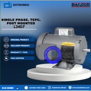 Baldor Single Phase TEFC Foot Mounted L3407 1/3 HP 1200 RPM 48 NEMA FRAME 115/230 VOLTAGE Foot Mounted Motor