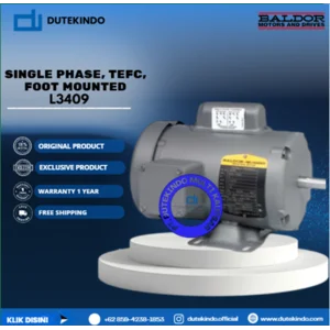 Baldor Single Phase TEFC Foot Mounted L3409 1/2 HP 1800 RPM 48 NEMA FRAME 115/230 VOLTAGE Foot Mounted Motor