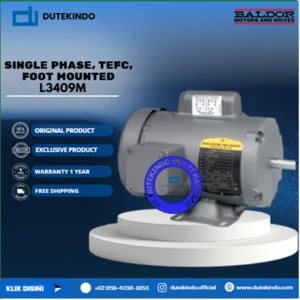 Baldor Single Phase TEFC Foot Mounted L3409M 1/2 HP 1800 RPM 48 NEMA FRAME 115/230 VOLTAGE Foot Mounted Motor