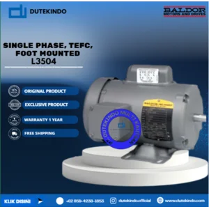Baldor Single Phase TEFC Foot Mounted L3504 1/2 HP 1800 RPM 56 NEMA FRAME 115/230 VOLTAGE Foot Mounted Motor