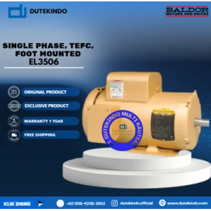 Baldor Single Phase TEFC Foot Mounted EL3506 3/4 HP 3600 RPM 56 NEMA FRAME 115/230 VOLTAGE Foot Mounted Motor