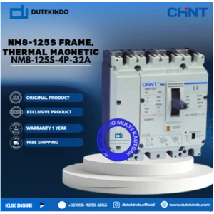 CHINT NM8-125S Frame Thermal Magnetic NM8-125S FRAME 4 POLE ADJUSTABLE MCCB. ICU=ICS 50KA 415V NM8-125S-4P-32A MCB / Miniature Circuit Breaker