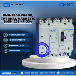 CHINT NM8-125S Frame Thermal Magnetic NM8-125S FRAME 4 POLE ADJUSTABLE MCCB. ICU=ICS 50KA 415V NM8-125S-4P-50A MCB / Miniature Circuit Breaker