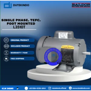 Baldor Single Phase TEFC Foot Mounted L3510T 1 HP 1800 RPM 143T NEMA FRAME 115/230 VOLTAGE Foot Mounted Motor