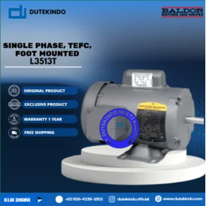 Baldor Single Phase TEFC Foot Mounted L3513T 3/2 HP 3600 RPM 143T NEMA FRAME 115/230 VOLTAGE Foot Mounted Motor