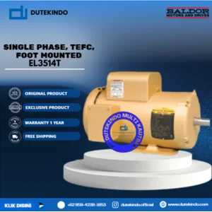 Baldor Single Phase TEFC Foot Mounted EL3514T 3/2 HP 1800 RPM 145T NEMA FRAME 115/230 VOLTAGE Foot Mounted Motor