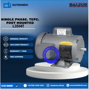 Baldor Single Phase TEFC Foot Mounted L3514T 3/2 HP 1800 RPM 145T NEMA FRAME 115/208-230 VOLTAGE Foot Mounted Motor