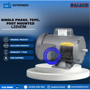 Baldor Single Phase TEFC Foot Mounted L3514TM 3/2 HP 1800 RPM 145T NEMA FRAME 115/208-230 VOLTAGE Foot Mounted Motor