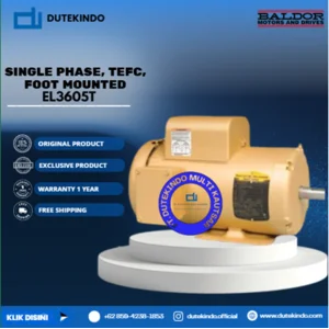 Baldor Single Phase TEFC Foot Mounted EL3605T 2 HP 1800 RPM 182T NEMA FRAME 115/230 VOLTAGE Foot Mounted Motor