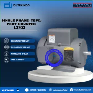 Baldor Single Phase TEFC Foot Mounted L3703 2 HP 1200 RPM 215 NEMA FRAME 115/230 VOLTAGE Foot Mounted Motor