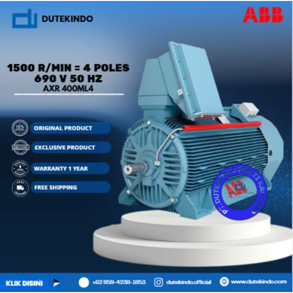 ABB 1500 r/min = 4 poles 690 V 50 Hz AXR 400ML4 400142 800KW 1488 Speed Electric Motor 3 Phase
