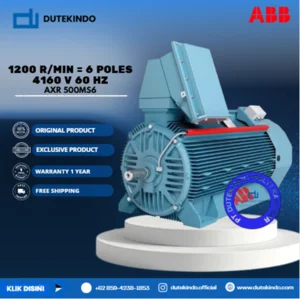 ABB 1200 r/min = 6 poles 4160 V 60 Hz AXR 500MS6 510462 1550KW 1194 Speed Electric Motor 3 Phase