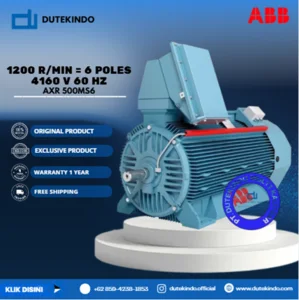 ABB 1200 r/min = 6 poles 4160 V 60 Hz AXR 500MS6 510461 1700KW 1196 Speed Electric Motor 3 Phase
