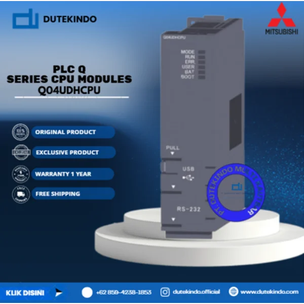 Mitsubishi PLC Q Series CPU Modules Universal high-end CPU Q04UDHCPU PLC / Programmable Logic Controller