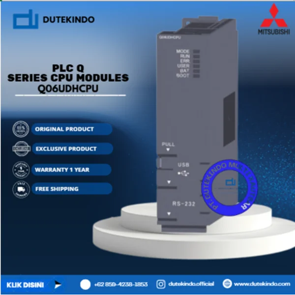 Mitsubishi PLC Q Series CPU Modules Universal large system CPU Q06UDHCPU PLC / Programmable Logic Controller