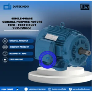 WEG Single-Phase General Purpose Motors TEFC – Foot Mount .2536ES1BB56 HP 0.25 KW 0.18 RPM 3600 FRAME B56 Motor Listrik
