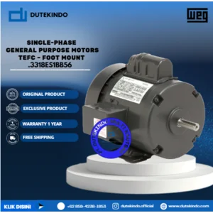 WEG Single-Phase General Purpose Motors TEFC – Foot Mount .3318ES1BB56 HP 0.33 KW 0.25 RPM 1800 FRAME B56 Motor Listrik