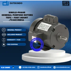 WEG Single-Phase General Purpose Motors TEFC – Foot Mount .7536ES1BB56 HP 0.75 KW 0.55 RPM 3600 FRAME B56 Motor Listrik