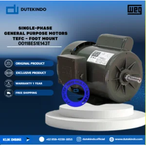 WEG Single-Phase General Purpose Motors TEFC – Foot Mount 00118ES1E143T HP 1 KW 0.75 RPM 1800 FRAME F143/5T Motor Listrik