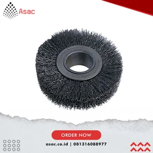 YRK2950680K Industrial Rotary Wire Brush - Crimped - 30 SWG - 200 x 29 x 80mm