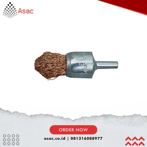 YRK2958000K 24mm Brass. Crimped Wire Pointed End De-carbonising Brush - 30SWG