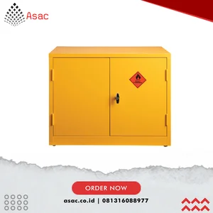 MTL4056630Y Flammable Storage Cupboard. 2 Doors. Yellow. 915 x 915 x 459mm