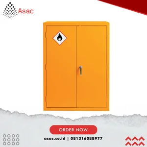 MTL4056635Y Flammable Storage Cupboard. 2 Doors. Yellow. 1220 x 915 x 459mm
