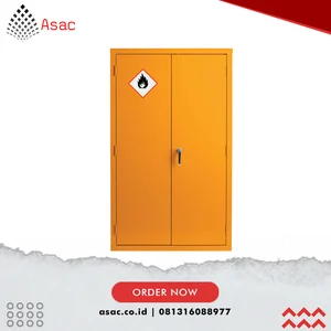MTL4056640Y Flammable Storage Cupboard. 2 Doors. Yellow. 1525 x 915 x 459mm