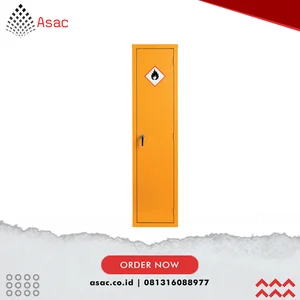 MTL4056645Y Flammable Storage Cupboard. Single Door. Yellow. 1830 x 459 x 459mm