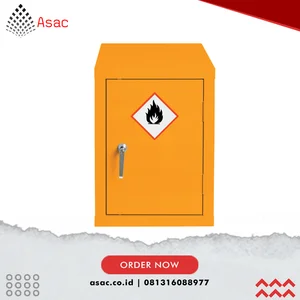 MTL4056600Y Flammable Storage Cupboard. Single Door. Yellow. 610 x 459 x 459mm