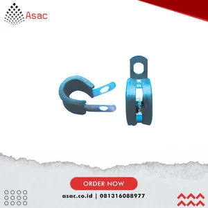 MTL6628630K 27mm ZINC PLATED P-CLIPS RUBBER LINED