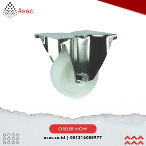 ATL9457400H Stainless Steel.Nylon Fixed Plate Castor 150mm