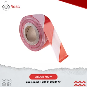 AVN9643750K Red.White Barrier Tape in Dispenser - 75mm x 500m