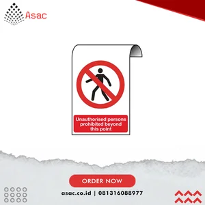 SSF9646910K Unauthorised Persons Prohibited Beyond this Point Aluminium Sign 300mm x 500mm