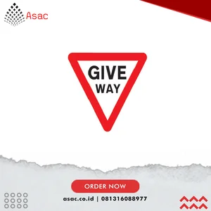 SSF9647752K Give Way Post-fix Class 2 Reflective Aluminium Sign 680mm x 600mm