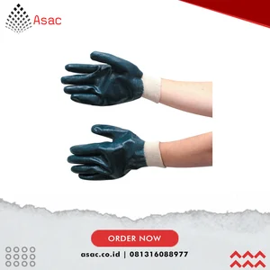 TFF9613740K Mechanical Hazard Gloves. Black. Interlock Cotton Liner. Nitrile Coating. 4. 1. 1. 1. Size 8