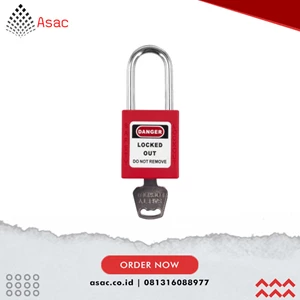 ONEBIZ Compact Safety Padlock Red OB 14-BDG01UDKD1K Thermoplastic