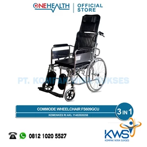 Kursi Roda 3 In 1 Commode Wheelchair One Health FS609GCU