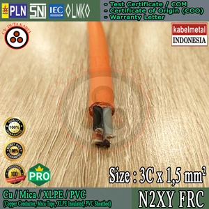 Fire Resistant Cable (FRC) 3x1.5 mm2 Cu/Mica/XLPE/PVC 500V
