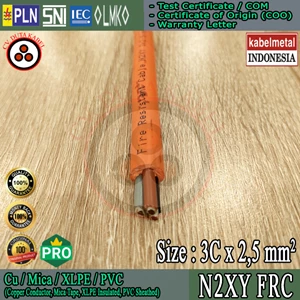 Fire Resistant Cable (FRC) 3x2.5 mm2 Cu/Mica/XLPE/PVC 500V