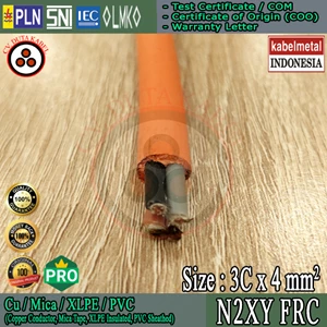 Fire Resistant Cable (FRC) 3x4 mm2 Cu/Mica/XLPE/PVC 1kV