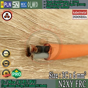 Fire Resistant Cable (FRC) 3x6 mm2 Cu/Mica/XLPE/PVC 1kV