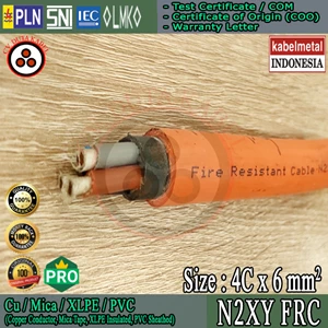 Fire Resistant Cable (FRC) 4x6 mm2 Cu/Mica/XLPE/PVC 1kV