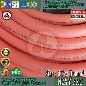 Fire Resistant Cable (FRC) 4x10 mm2 Cu/Mica/XLPE/PVC 1kV