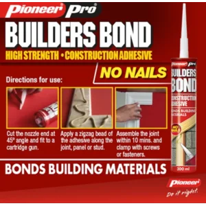 Lem Kayu Pengganti Paku Pioneer Builders Bond 300 ml Original Merekat Semua Material
