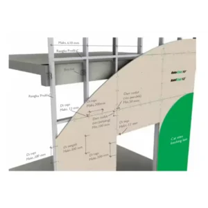 kalsiboard KalsiClad 1.2x2.4 Papan Fasad Semen Silika - Tebal 10 mm