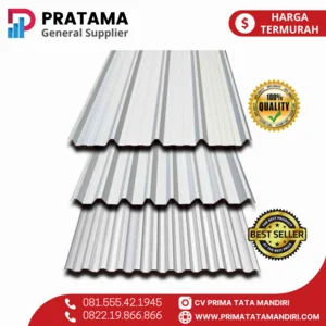 Atap Spandek Galvalum Silver 0.30mm Spandeck Trimdeck Baja Ringan - SNI Atap Transparan