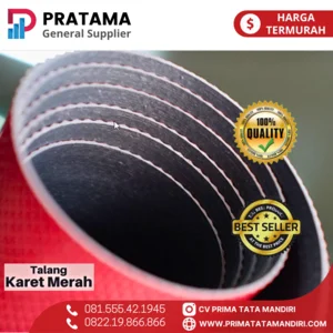 Karpet Talang Karet Merah Hitam TEBAL Lebar 50cm TALANG AIR ATAP ANTI BOCOR